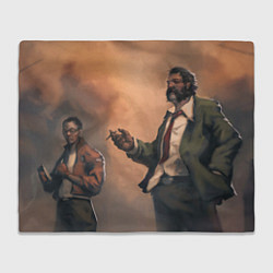 Плед флисовый Напарники в раздумьях, цвет: 3D-велсофт