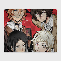 Плед флисовый Bungou Stray DogsБродячие псы литературы, цвет: 3D-велсофт