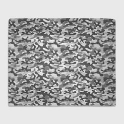 Плед флисовый Серый Городской Камуфляж, цвет: 3D-велсофт