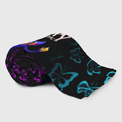 Плед флисовый Poppy Playtime бабочки, цвет: 3D-велсофт — фото 2