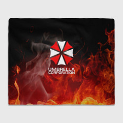 Плед флисовый Umbrella Corporation пламя, цвет: 3D-велсофт