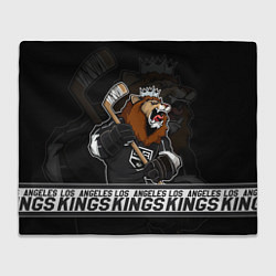 Плед флисовый Лос Анджелес Кингз, Los Angeles Kings, цвет: 3D-велсофт