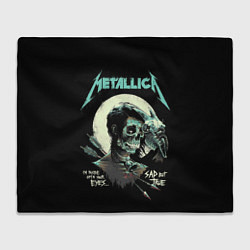 Плед флисовый Metallica - Sad But True, цвет: 3D-велсофт