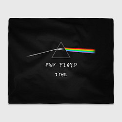 Плед флисовый PINK FLOYD TIME ПИНК ФЛОЙД ЛОГОТИП, цвет: 3D-велсофт