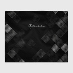 Плед флисовый Mercedes-Benz - В клетку, цвет: 3D-велсофт