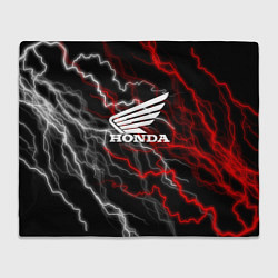Плед флисовый Honda Разряд молнии, цвет: 3D-велсофт