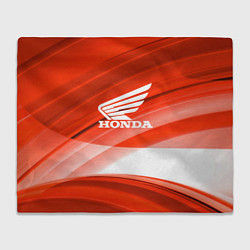 Плед флисовый Honda logo auto, цвет: 3D-велсофт