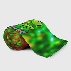 Плед флисовый Plants vs Zombies горохострел и зомби, цвет: 3D-велсофт — фото 2