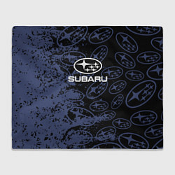 Плед флисовый Subaru Pattern спорт, цвет: 3D-велсофт