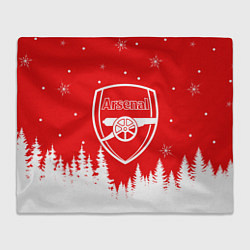 Плед флисовый FC ARSENAL WINTER ФК АРСЕНАЛ ЗИМНИЙ СТИЛЬ, цвет: 3D-велсофт