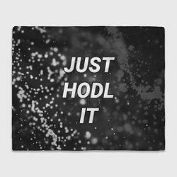 Плед флисовый CRYPTO - JUST HODL IT Частицы, цвет: 3D-велсофт