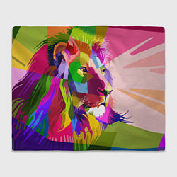 Плед флисовый Lion abstraction, цвет: 3D-велсофт