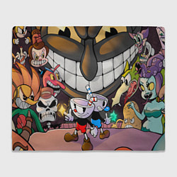 Плед флисовый Круговая оборона Cuphead, цвет: 3D-велсофт