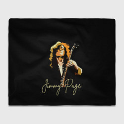 Плед флисовый Led Zeppelin Лед Зеппелин Jimmy Page, цвет: 3D-велсофт