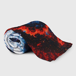 Плед флисовый 3D ЯДЕРНЫЙ КОСМИЧЕСКИЙ ВЗРЫВ ОГОНЬ, цвет: 3D-велсофт — фото 2