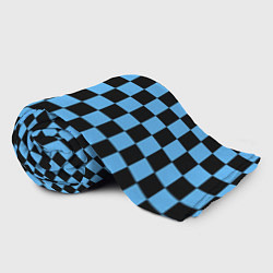 Плед флисовый Шахматная доска Синяя, цвет: 3D-велсофт — фото 2