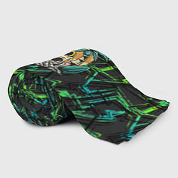 Плед флисовый Череп и серфинг, цвет: 3D-велсофт — фото 2