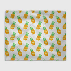 Плед флисовый Поле ананасов, цвет: 3D-велсофт