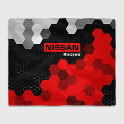Плед флисовый НИССАН Racing Графика, цвет: 3D-велсофт