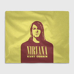 Плед флисовый Nirvana - Kurt Cobain, цвет: 3D-велсофт