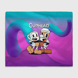 Плед флисовый Кружечки Cuphead, цвет: 3D-велсофт