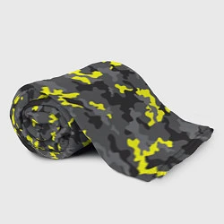 Плед флисовый Камуфляж Серо-Чёрный, цвет: 3D-велсофт — фото 2