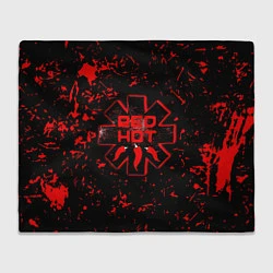 Плед флисовый Red Hot Chili Peppers, лого, цвет: 3D-велсофт