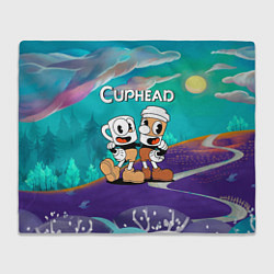 Плед флисовый Cuphead чашечка кофе, цвет: 3D-велсофт