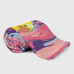 Плед флисовый Лалафанфан в сиреневых волнах, цвет: 3D-велсофт — фото 2