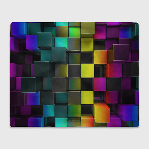 Плед Colored Geometric 3D pattern / 3D-Велсофт – фото 1