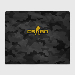 Плед флисовый Counter-Strike Камуфляж Тёмные Воды, цвет: 3D-велсофт