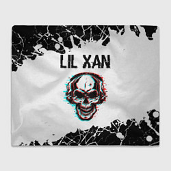 Плед флисовый Lil Xan ЧЕРЕП Краска, цвет: 3D-велсофт