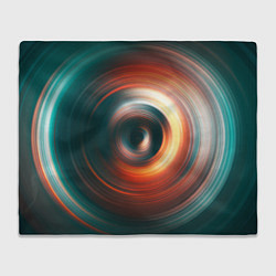 Плед флисовый Цветные круги - Black hole, цвет: 3D-велсофт