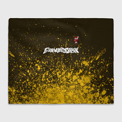 Плед флисовый ФНФ - ДЕВУШКА Краска, цвет: 3D-велсофт