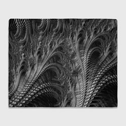 Плед флисовый Абстрактный фрактальный паттерн Abstract Fractal p, цвет: 3D-велсофт