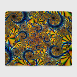 Плед флисовый FRACTAL COLOR PATTERN, цвет: 3D-велсофт