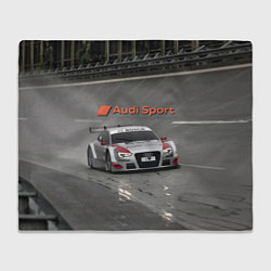 Плед флисовый Audi Sport Racing Team Short Track Car Racing Авто, цвет: 3D-велсофт