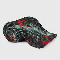 Плед флисовый Красно-Белая Вулканическая Лава, цвет: 3D-велсофт — фото 2