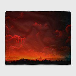 Плед флисовый Облака перед восходом солнца, цвет: 3D-велсофт