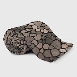 Плед флисовый Черно-коричневая текстура камня, цвет: 3D-велсофт — фото 2