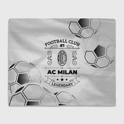 Плед флисовый AC Milan Football Club Number 1 Legendary, цвет: 3D-велсофт