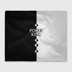 Плед флисовый Король Покера Black, цвет: 3D-велсофт