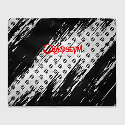 Плед флисовый Chaoseum Pattern Logo, цвет: 3D-велсофт