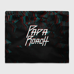 Плед флисовый Papa roach Glitch Big Logo, цвет: 3D-велсофт