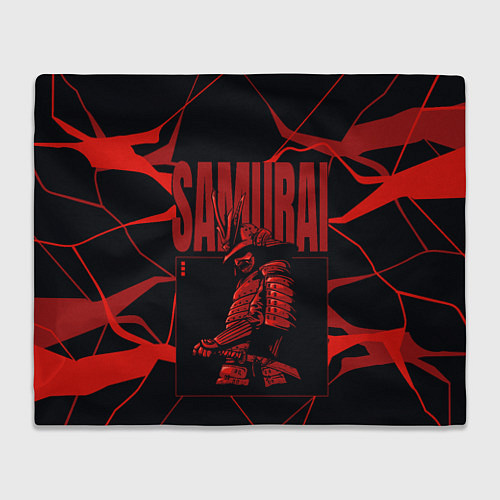 Плед Красный самурай с красными разводами / 3D-Велсофт – фото 1