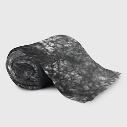 Плед флисовый Текстура камня черно-белый узор, цвет: 3D-велсофт — фото 2