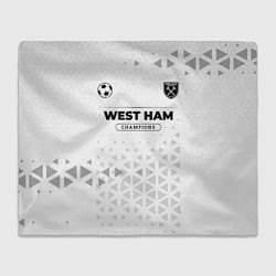 Плед флисовый West Ham Champions Униформа, цвет: 3D-велсофт