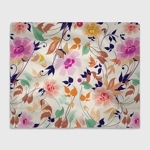 Плед Summer floral pattern / 3D-Велсофт – фото 1