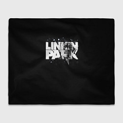 Плед флисовый Linkin Park логотип с фото, цвет: 3D-велсофт