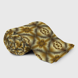 Плед флисовый Калейдоскоп GOLD золотые 3D текстуры, цвет: 3D-велсофт — фото 2